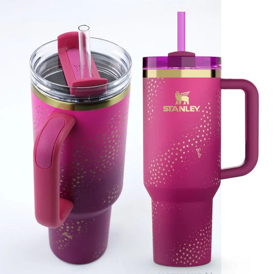 Super Star Pink Stylish Stanley Barbie Tumbler | H2.0 Tumbler 1.18L Limited Edition Double Wall Vacuum Insulated